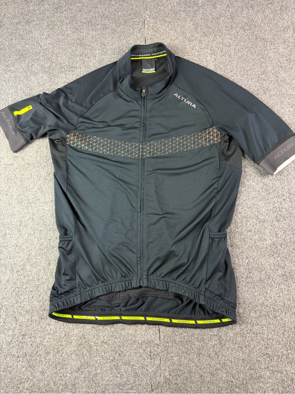 Altura Mens Full Zip Short Sleeve Cycling Jersey Size S Black